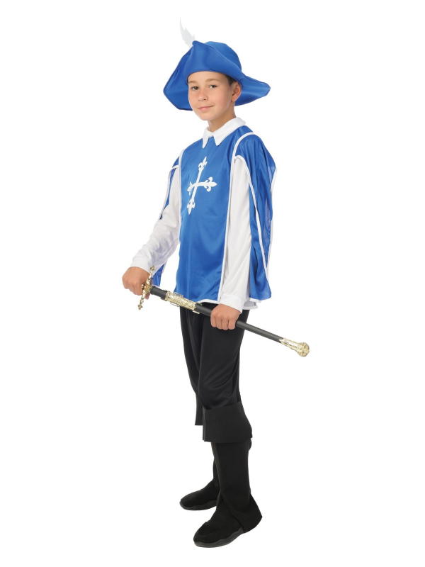 Déguisement Mousquetaire Enfant Bleu avec Accessoires