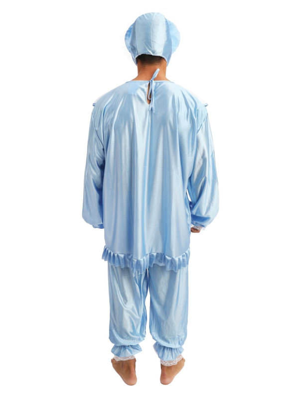 Déguisement Bébé Bleu Adulte - Costume Humour Idéal pour EVG, Soirées Déguisées et Carnaval