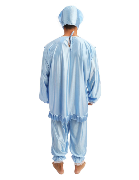 Déguisement Bébé Bleu Adulte - Costume Humour Idéal pour EVG, Soirées Déguisées et Carnaval