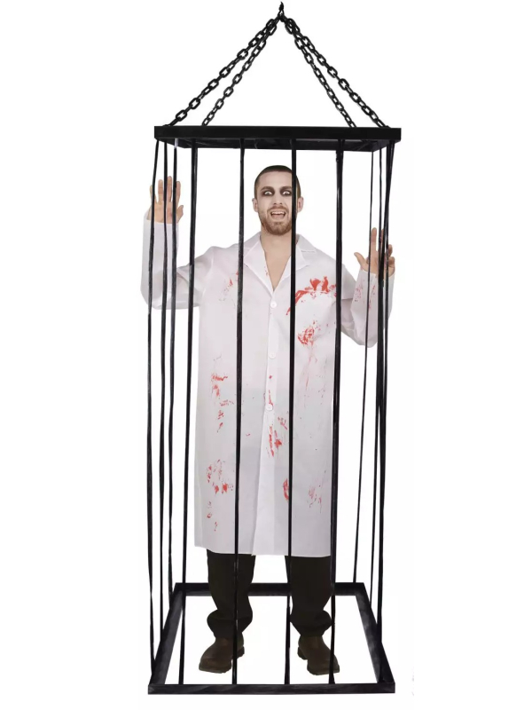 Décoration d'Halloween en cage suspendue - 2 mètres de terreur !