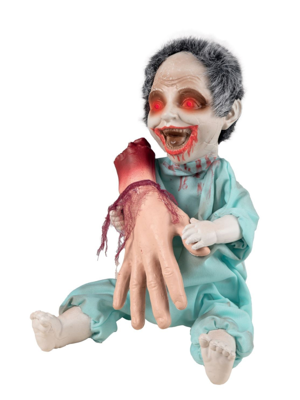 Zombie Enfant Maléfique 30 cm - Décoration Halloween Effrayante