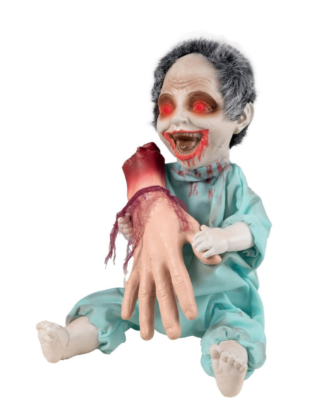 Zombie Enfant Maléfique 30 cm - Décoration Halloween Effrayante