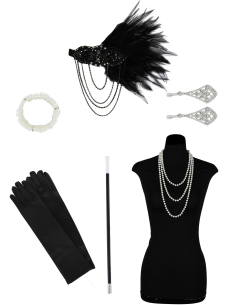 Set Accessoires Charleston femme qualité Deluxe