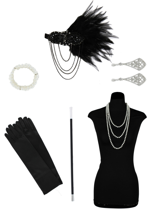 Set Accessoires Charleston femme qualité Deluxe