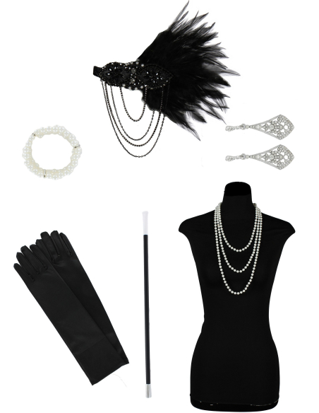 Set Accessoires Charleston femme qualité Deluxe