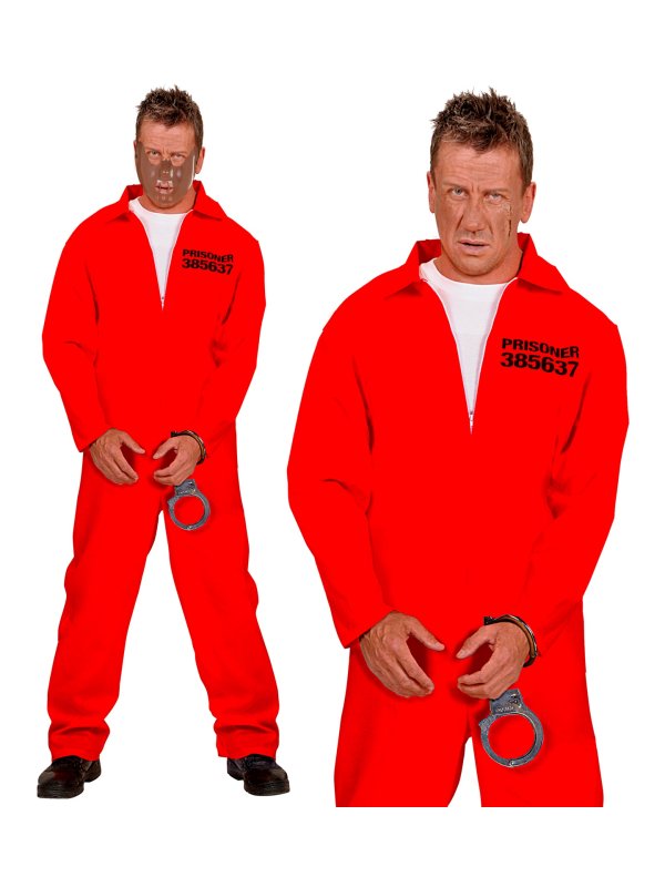 Déguisement de Prisonnier Usa Orange avec menottes du S au XXL