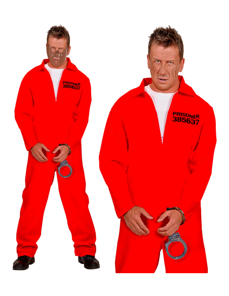 Déguisement de Prisonnier Usa Orange avec menottes du S au XXL