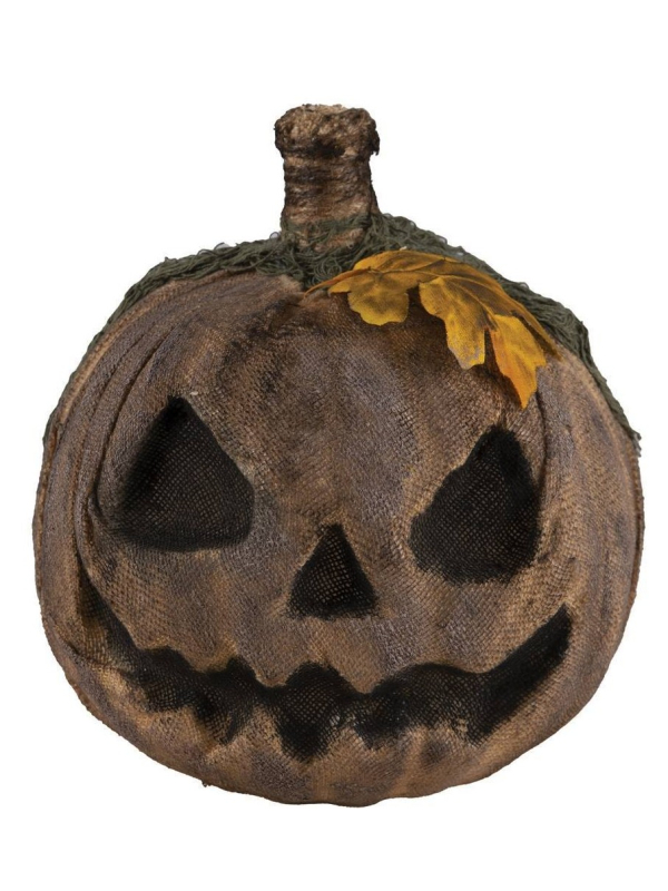 Citrouille Halloween effrayante en Toile de Jute  25 cm