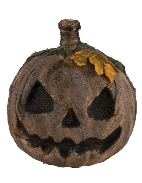 Citrouille Halloween effrayante en Toile de Jute  25 cm