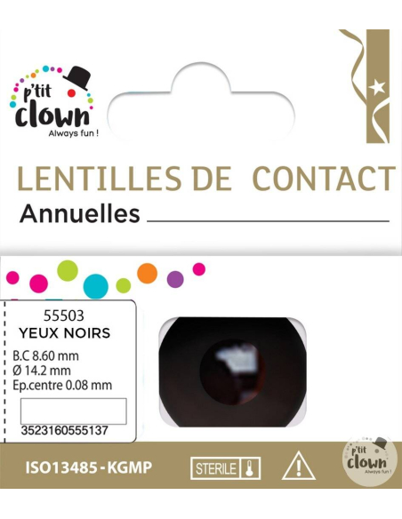 Lentilles de Contact Noires Annuelles – Regard Intense et Mystérieux