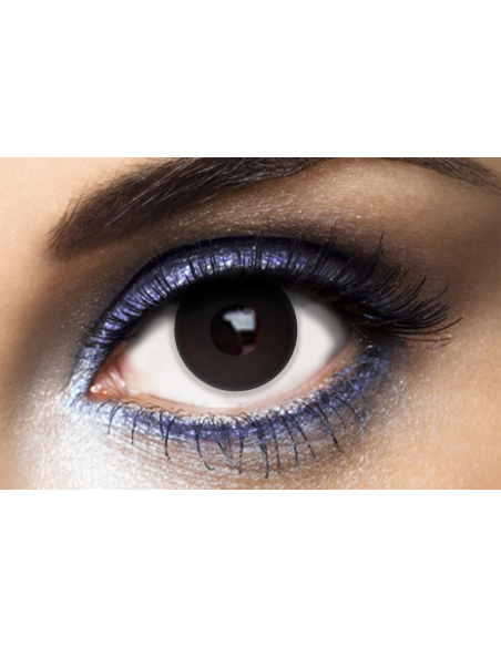 Lentilles de Contact Noires Annuelles – Regard Intense et Mystérieux