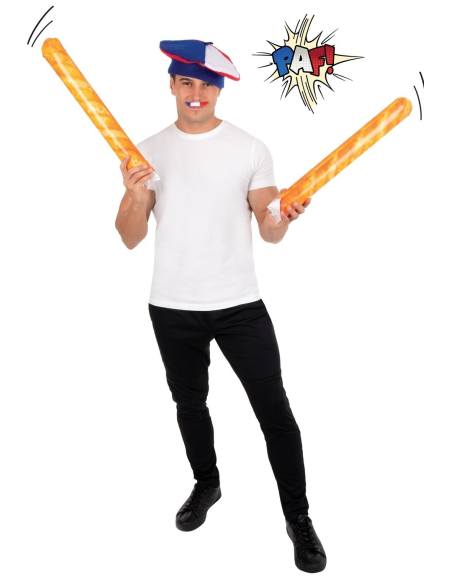 Clap clap gonflable baguettes de pain France - 55 cm