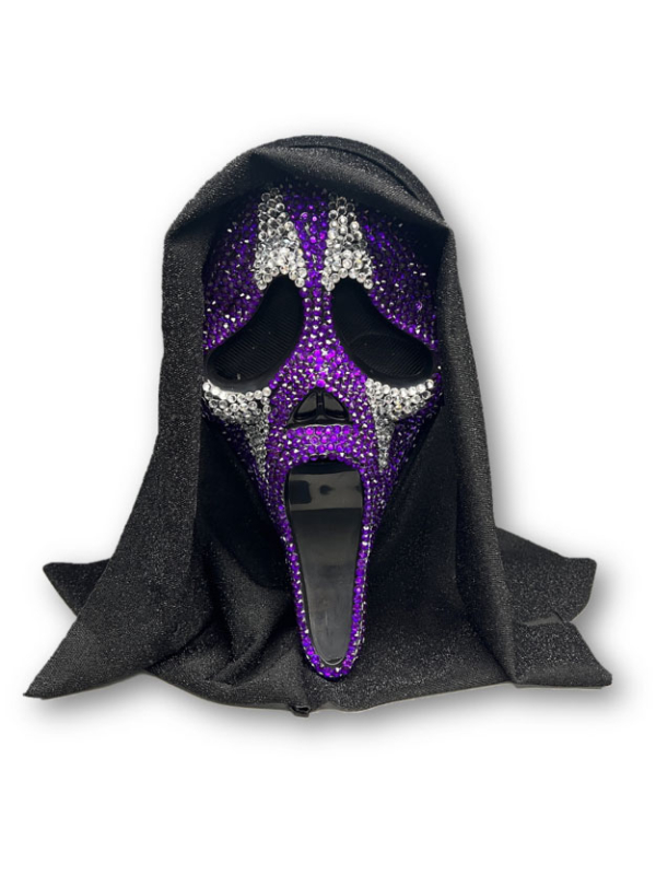 Masque de Joker avec Strass Violet et Argenté Ghost Face®
