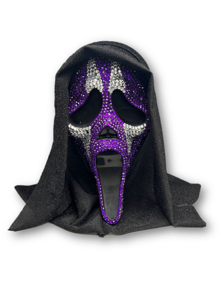 Masque de Joker avec Strass Violet et Argenté Ghost Face®