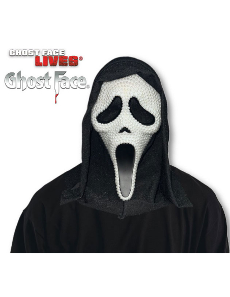 Masque Ghost Face® Incrusté de Perles Blanches : Une Élégance Terrifiante