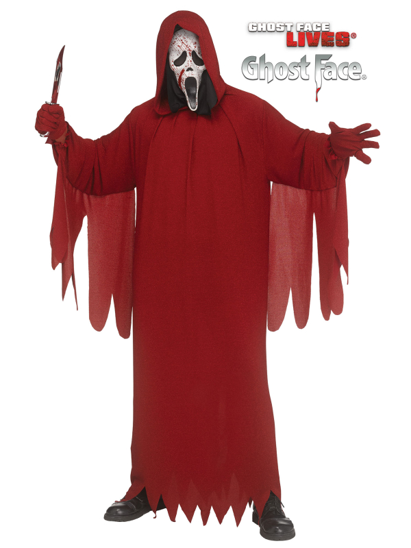 Costume de Luxe Ghost Face® Rouge Profond : Une Icône de l'Horreur
