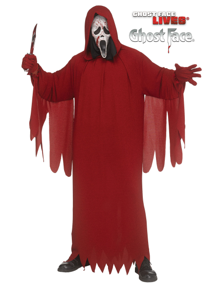Costume de Luxe Ghost Face® Rouge Profond : Une Icône de l'Horreur