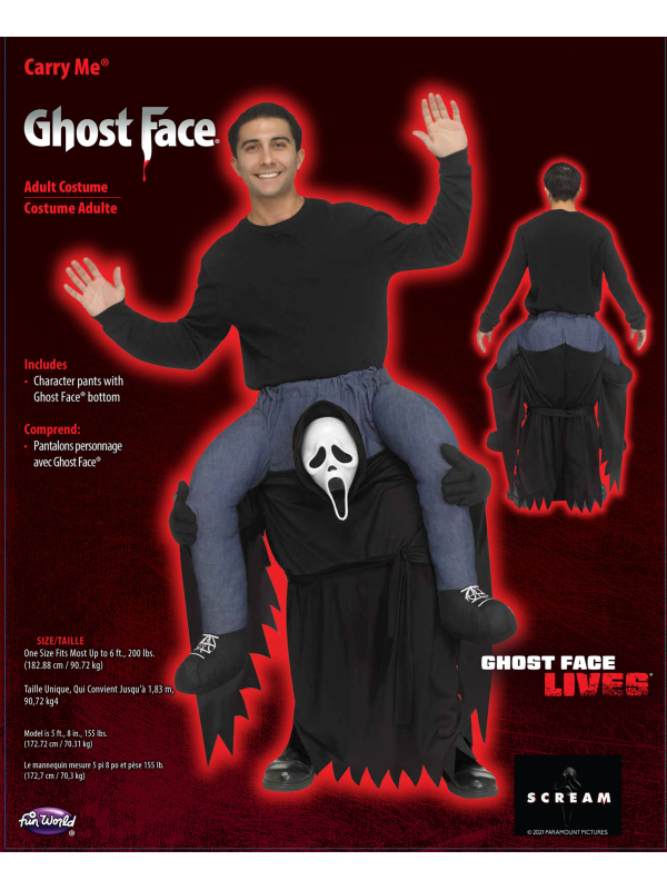 Costume pour adulte Carry Me® Ghost Face pour les Fans de Scream