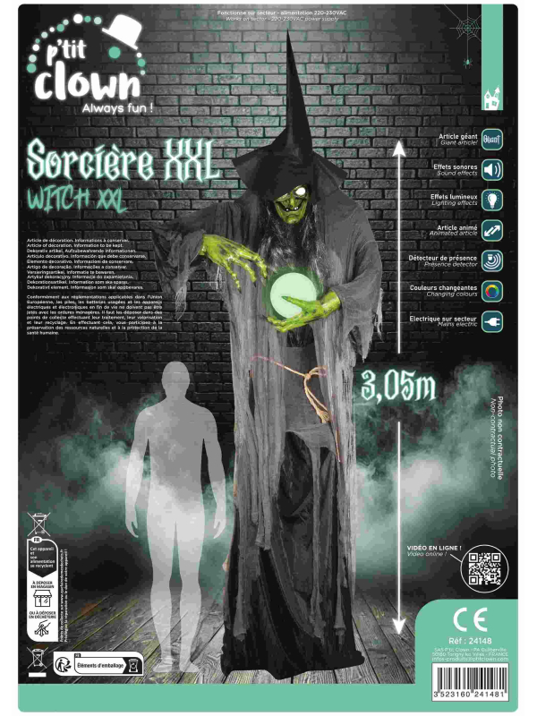 Automate Halloween de Sorcière Géante de 305 cm