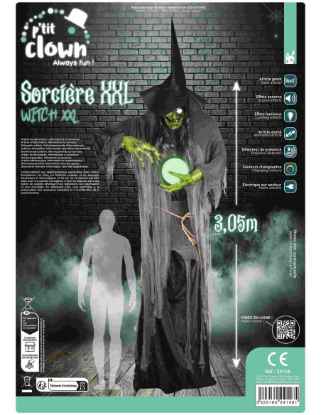 Automate Halloween de Sorcière Géante de 305 cm