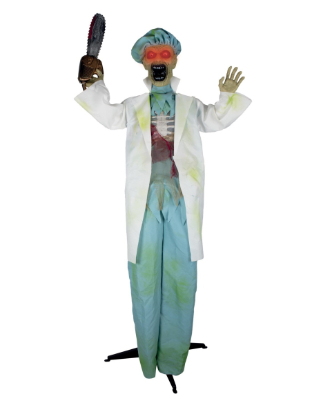 Automate Halloween de Chirurgien avec tronçonneuse - 178cm