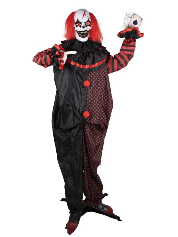 Automate Halloween clown terrifiant à double têtes - 180 cm
