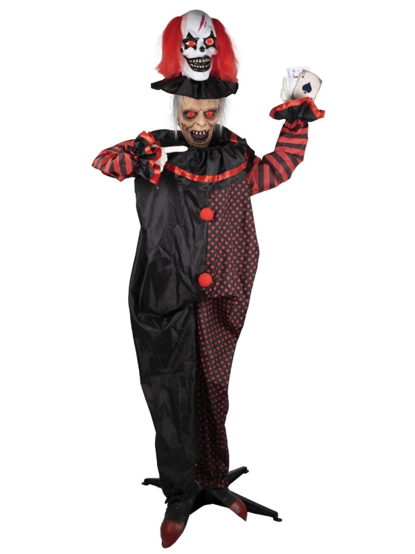 Automate Halloween clown terrifiant à double têtes - 180 cm