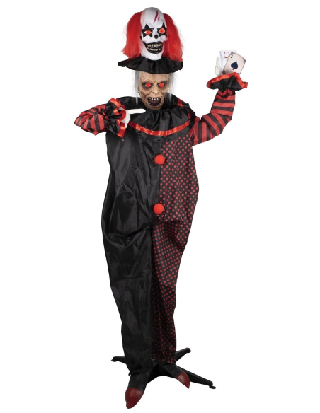 Automate Halloween clown terrifiant à double têtes - 180 cm