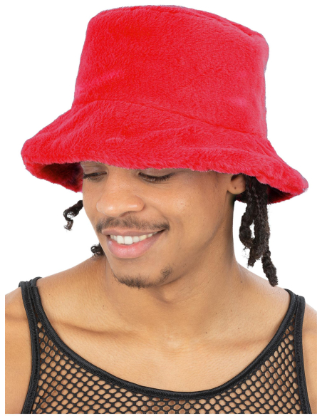 Chapeau Bob Fourrure Rouge - L'accessoire incontournable des fêtes !