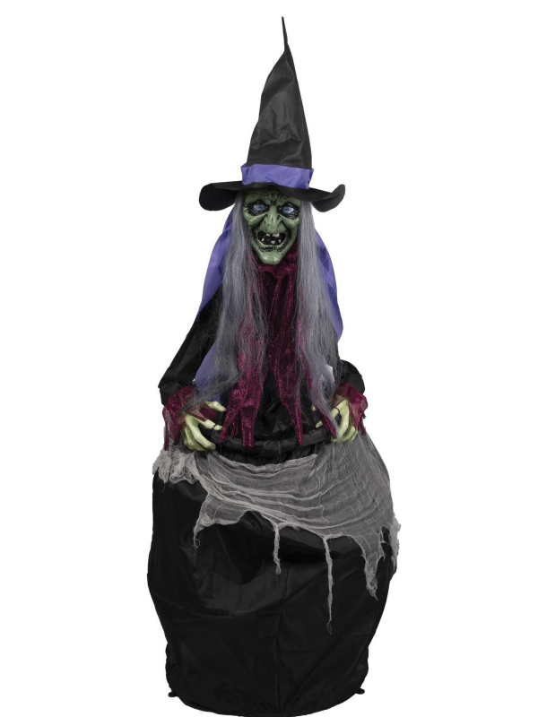 Automate Sorcière Effrayante en Chaudron - Halloween Réussi Garanti