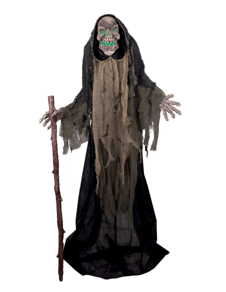 Automate Halloween : Faucheuse squelette animée - 158 cm