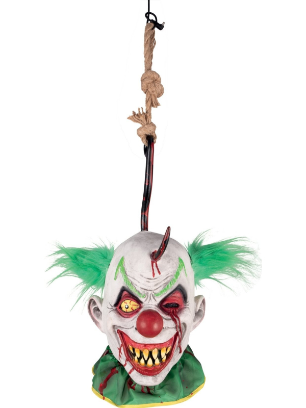 Tête de clown à suspendre - 60 cm avec crochet et corde