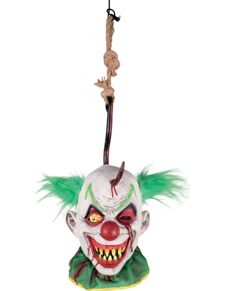 Tête de clown à suspendre - 60 cm avec crochet et corde