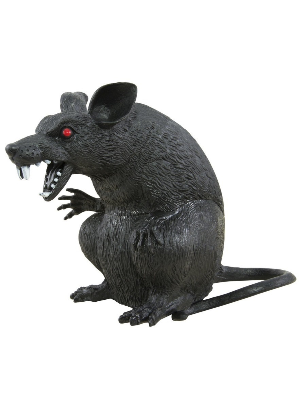 Décoration Halloween : Rat terrifiant de 18 cm
