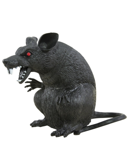 Décoration Halloween : Rat terrifiant de 18 cm