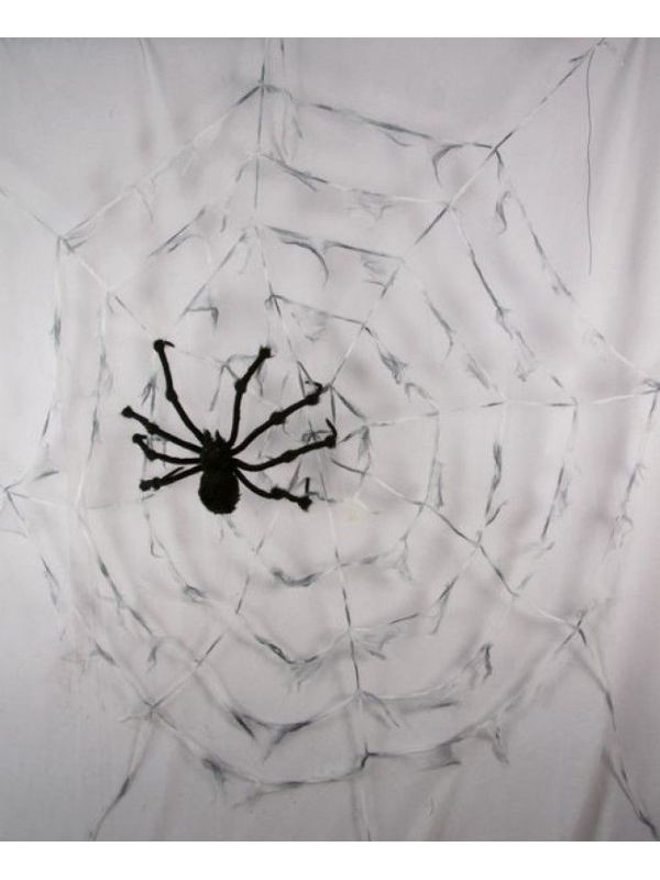 Toile d'araignée géante - Ø 2,90 m avec araignée noire