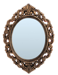 Miroir Baroque couleur Bronze Antique : Décoration élégante Halloween
