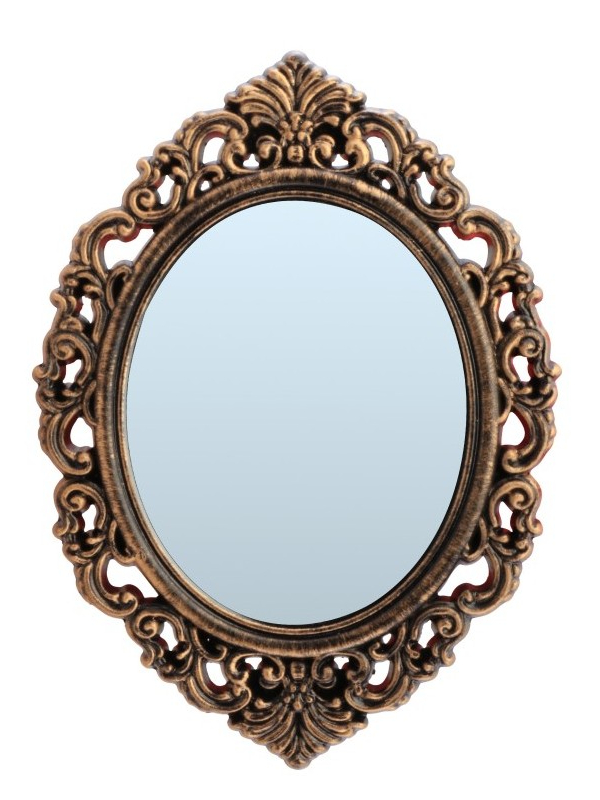 Miroir Baroque couleur Bronze Antique : Décoration élégante Halloween