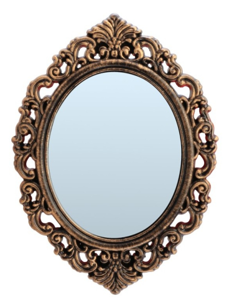 Miroir Baroque couleur Bronze Antique : Décoration élégante Halloween