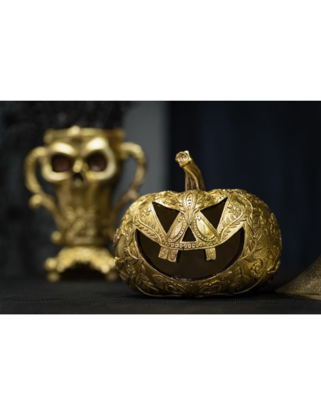 Déco Halloween Luxe : Citrouille Baroque Dorée Originale