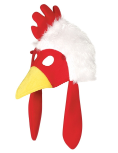 Masque intégral de poulet avec coiffe pour adulte