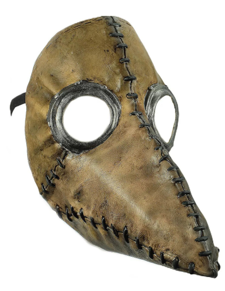 Masque de Médecin de la Peste Marron : Steampunk, Latex Durable et Fait Main
