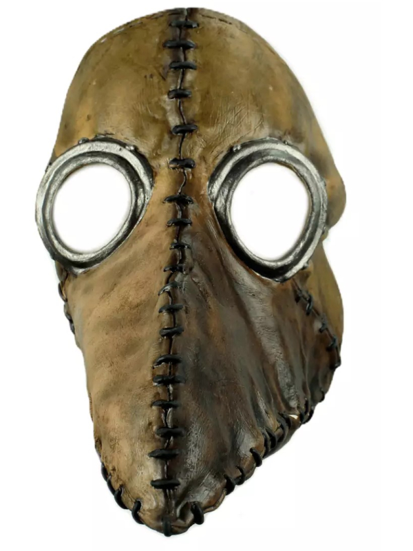 Masque de Médecin de la Peste Marron : Steampunk, Latex Durable et Fait Main