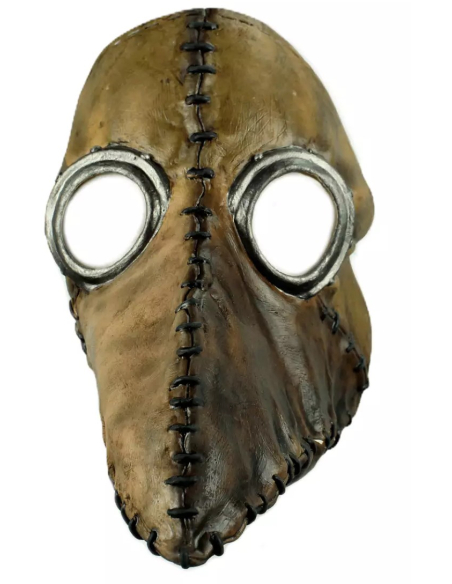 Masque de Médecin de la Peste Marron : Steampunk, Latex Durable et Fait Main