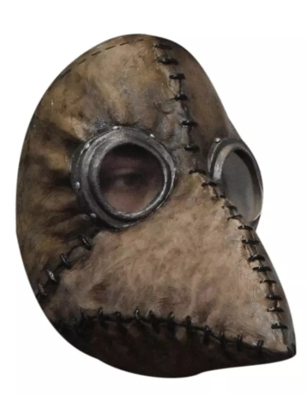 Masque de Médecin de la Peste Marron : Steampunk, Latex Durable et Fait Main