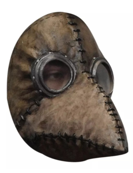 Masque de Médecin de la Peste Marron : Steampunk, Latex Durable et Fait Main
