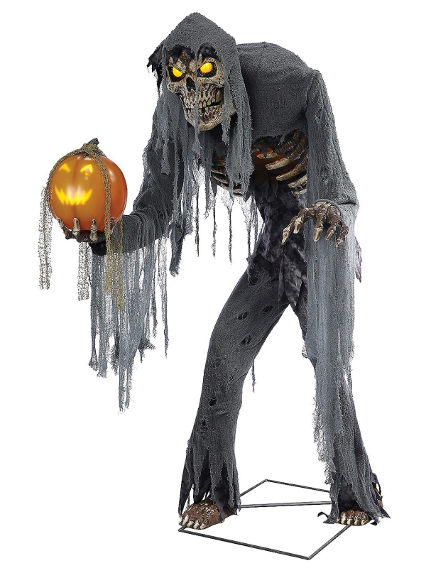 Prowling Jack – Automate Halloween Géant 2,15 m Squelette & Citrouille Animée