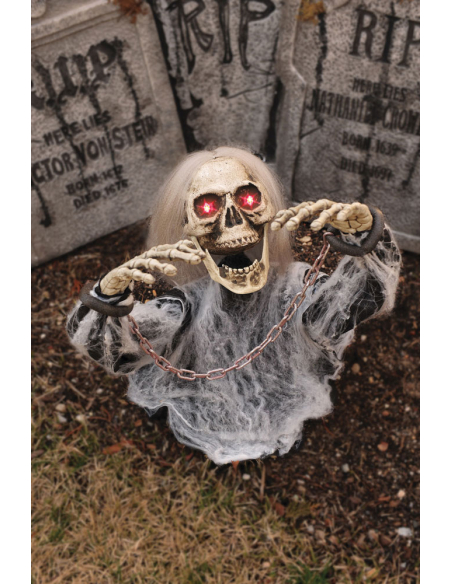 Automate Zombie (30 cm) Sortant de Tombe pour Halloween