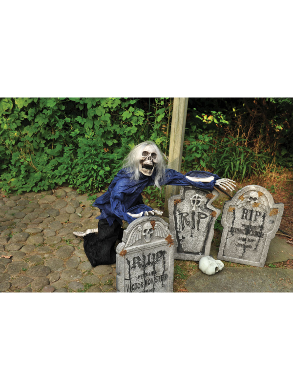 Squelette Rampant 1.5m - Décoration Halloween Cimetière Effrayant
