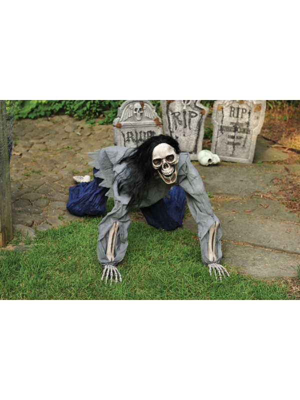 Crawling Dead : Squelette Rampant de 152cm pour une Halloween Apocalyptique